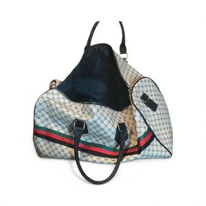 Stylish Beige and Black Tote Bag medium size